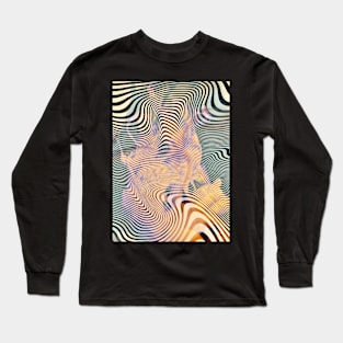 Wellenförmige Streifen Long Sleeve T-Shirt